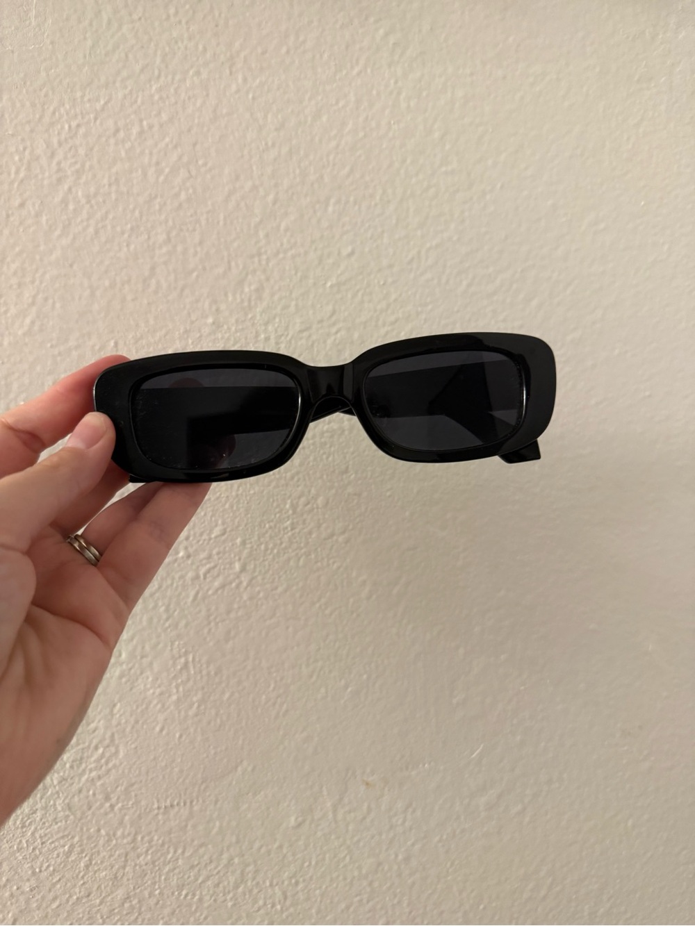 Classic Black Rectangle Women's Sunglasses